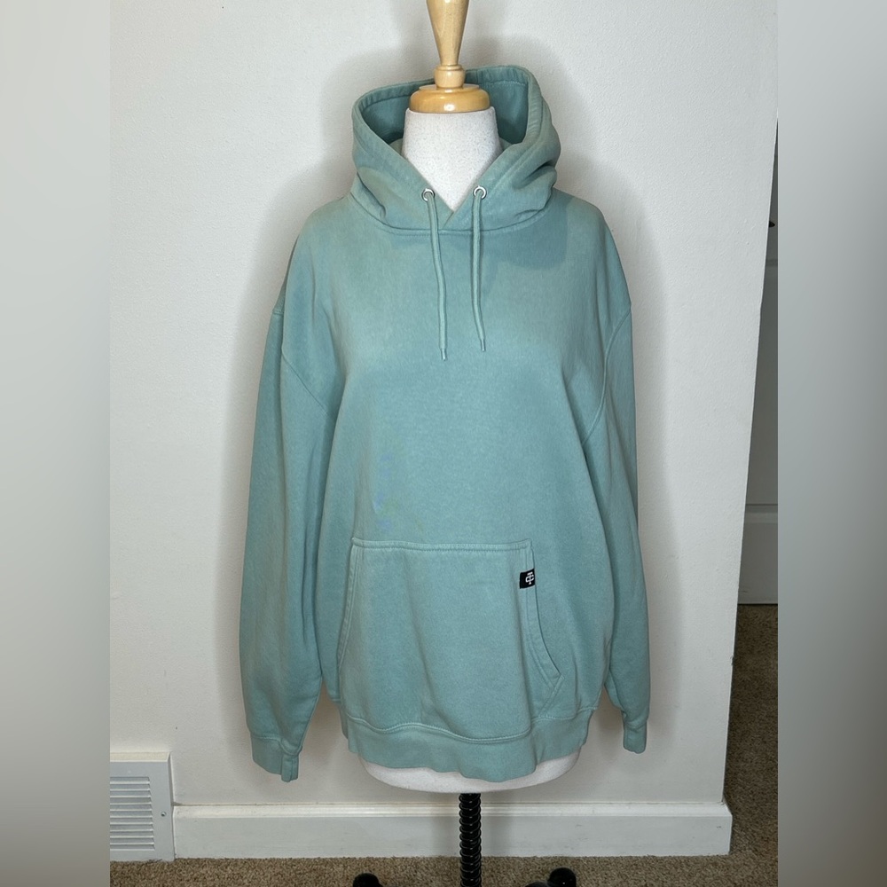 Troll Co Dirty Hands Clean Money Green Hoodie Women's Size L Sweatshirt